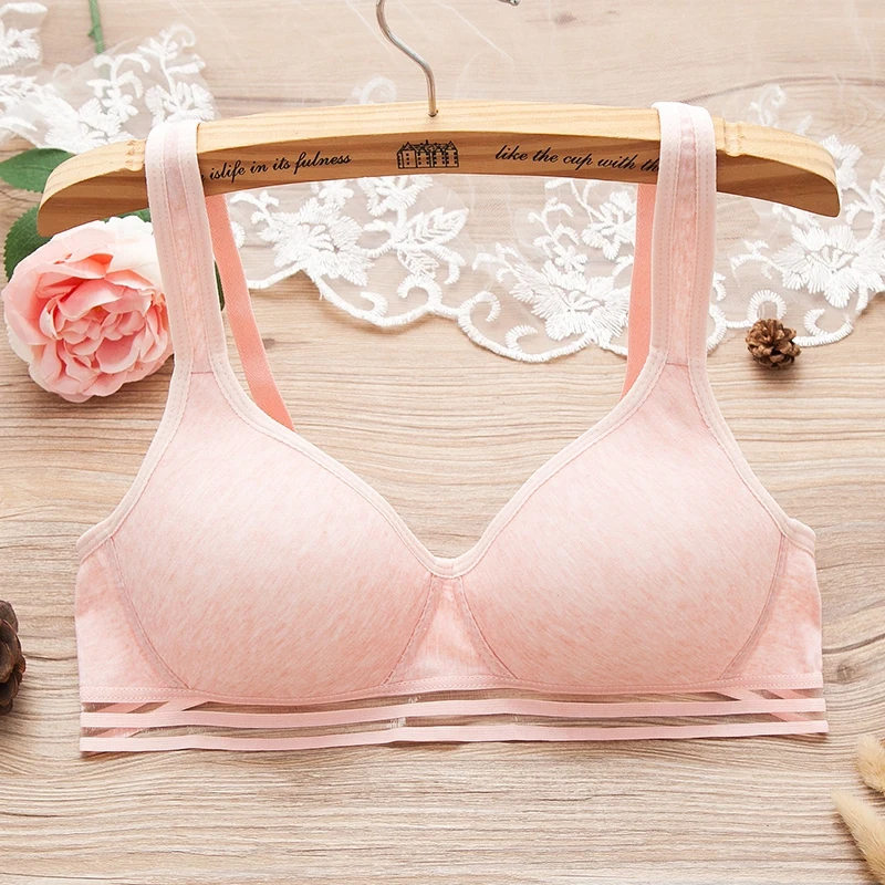 Бесшовные бюстгальтеры с эффектом потертости хлопок тонкая секция удобное