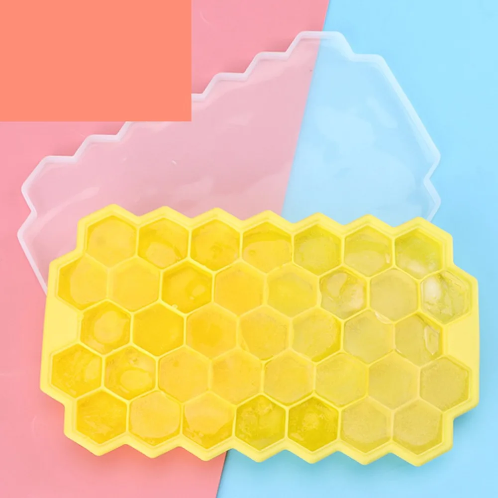 

37 Grid Silicone Ice Tray Mould Plastic With Lid Freezer Maker Ice Cube Mold Square Shape Ice Cream Maker Kitchen DIY Tool