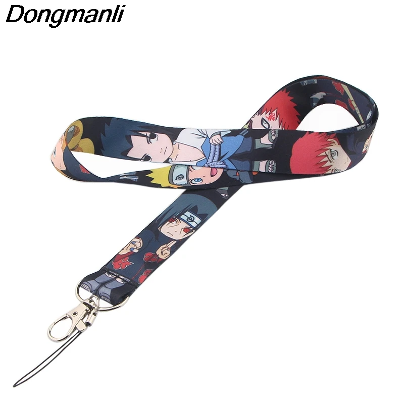 P3993 Dongmanli брелок с символикой Наруто Lanyards держатель удостоверения личности ID карта Пропуск Тренажерный зал мобильный бейдж держатель ключевой ремень