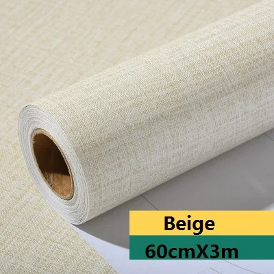 Flax Beige Съемная водостойкая контактная бумага для стен спальни самоклеящаяся сплошное цветное стенное панно настенная бумага кожура и палка настенная крышка стикер - Цвет: Flax Beige