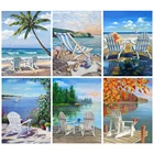5D алмазная живопись сделай сам, Приморская мозаика, Пляжная полноразмерная Алмазная вышивка, пейзаж, домашний декор, ручная работа