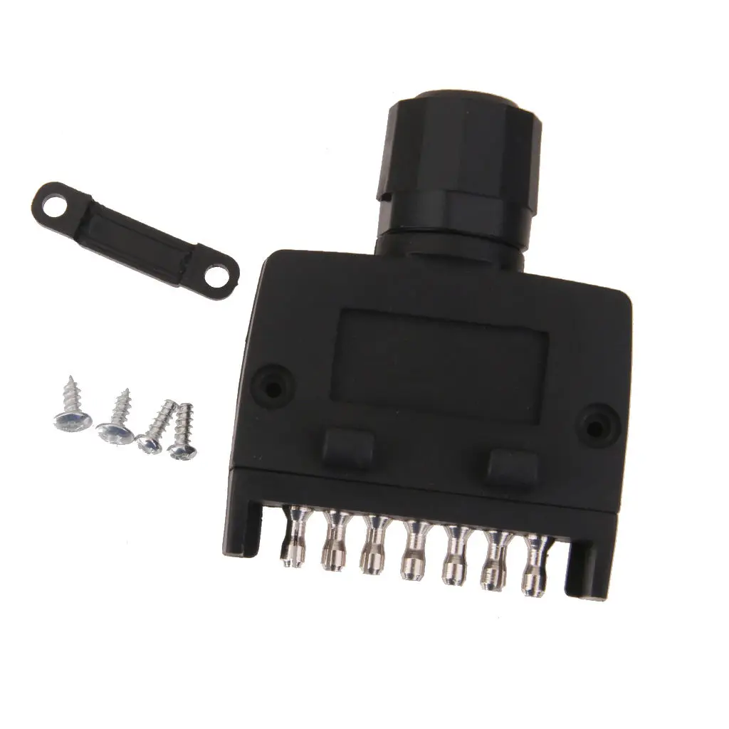

7-Pin Replacement Trailer Truck Boat Car Socket Flat Connector Adapter Plug