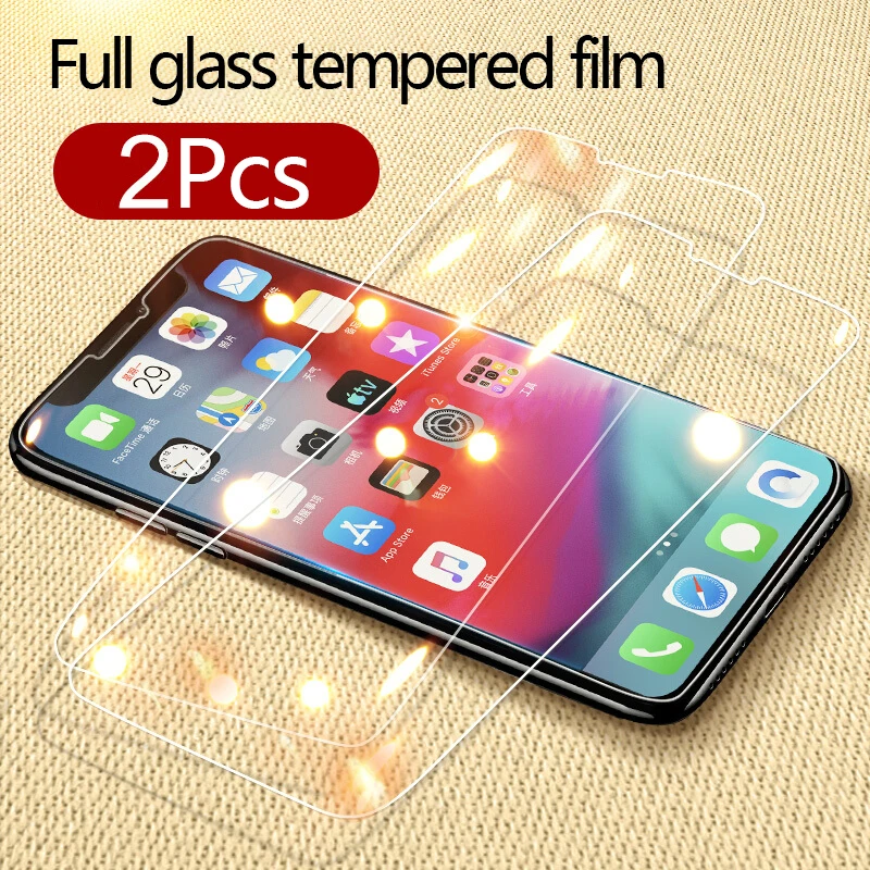 Из 2 предметов hd пленка для iPhone 11 XR X XS 11PRO MAX закаленная Стекло Экран протектор
