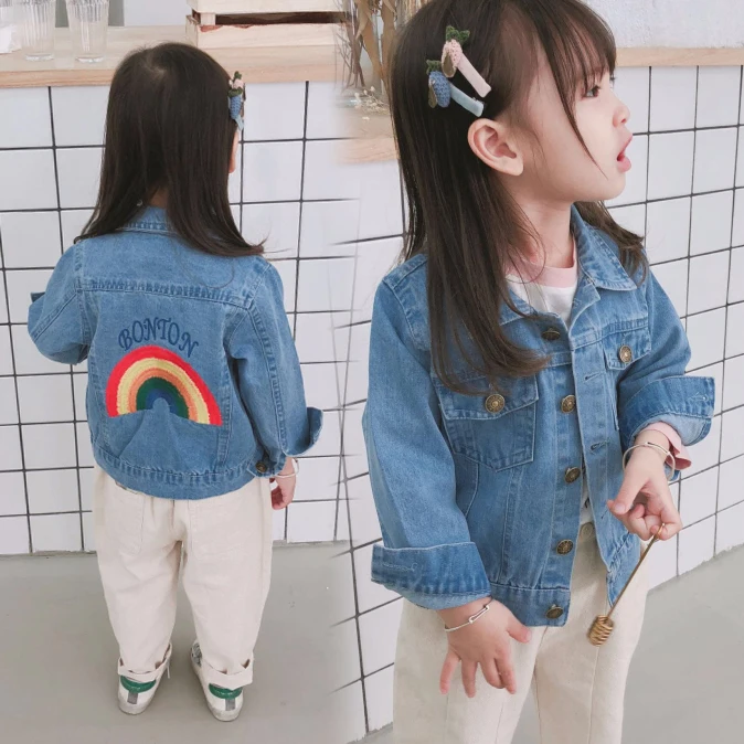 

Girls Jackets Toddler Girl Fall Clothes 2020 Kids Jackets for Girls Denim Jean Jackets Children Fashion Jackets 3-8Y