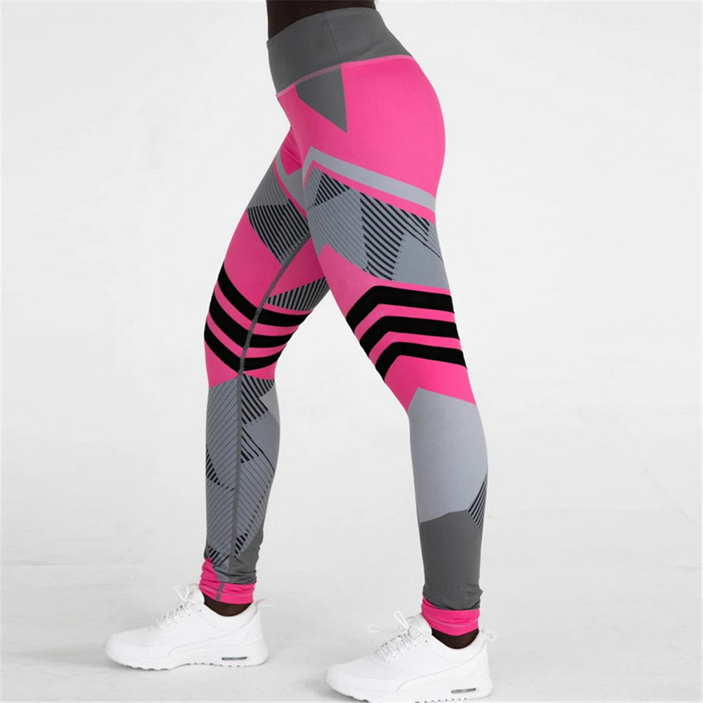 

All-match Irregular Print Fitness Leggings Women High Waist Slim Elastic Push Up Legging Femme Quick Drying Workout putty Female