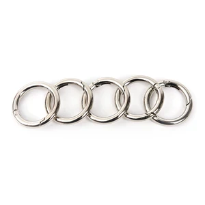 35 мм 5 шт.упак. круг металлический карабин с крюком пружинная защёлка круглый зажим для ключей с открывалкой для Кемпинг Альпинизм Пеший Туризм на открытом воздухе вешалка Наборы Новый