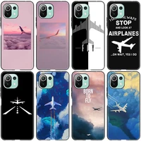 aircraft airplane fly case for xiaomi mi 11 lite ne 11i 10t 11t pro a2 a3 lite poco f3 m3 m4 c31 x3 pro nfc gt black soft cover