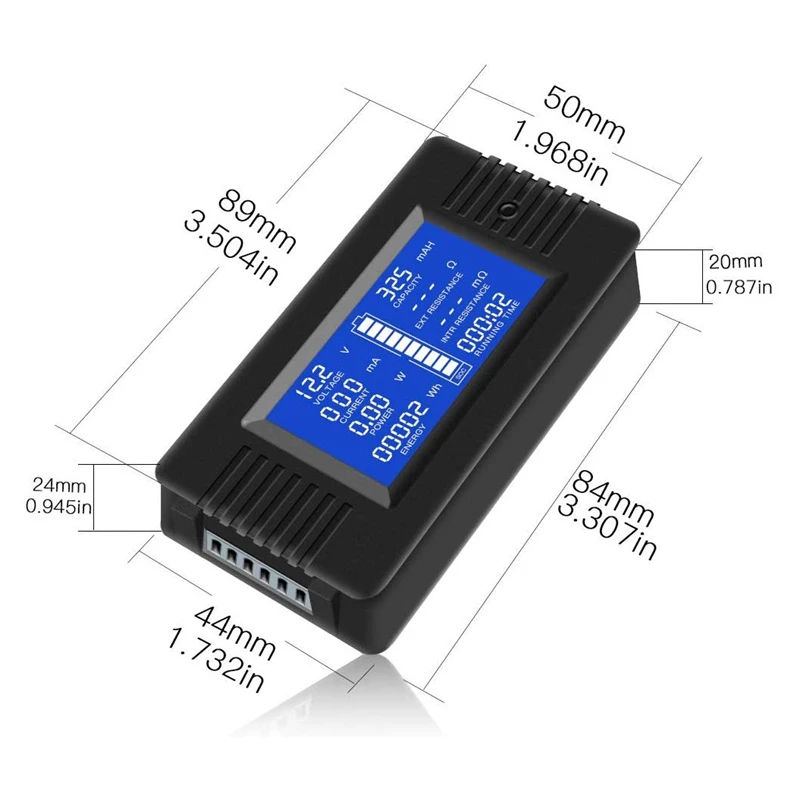 Многофункциональный Батарея монитор измеритель 0-200V 0-300A (широко применяется для