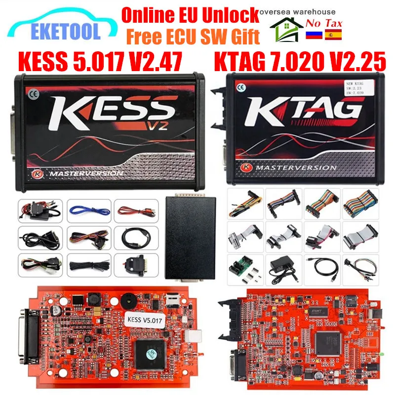 ЕС онлайн KESS V5.017 SW2.47 KESS V2.47 KTAG V7.020 SW2.25 светодиодный BDM Рамка BDM зонд 22 шт. BDM100 Fgtech V54 Galletto
