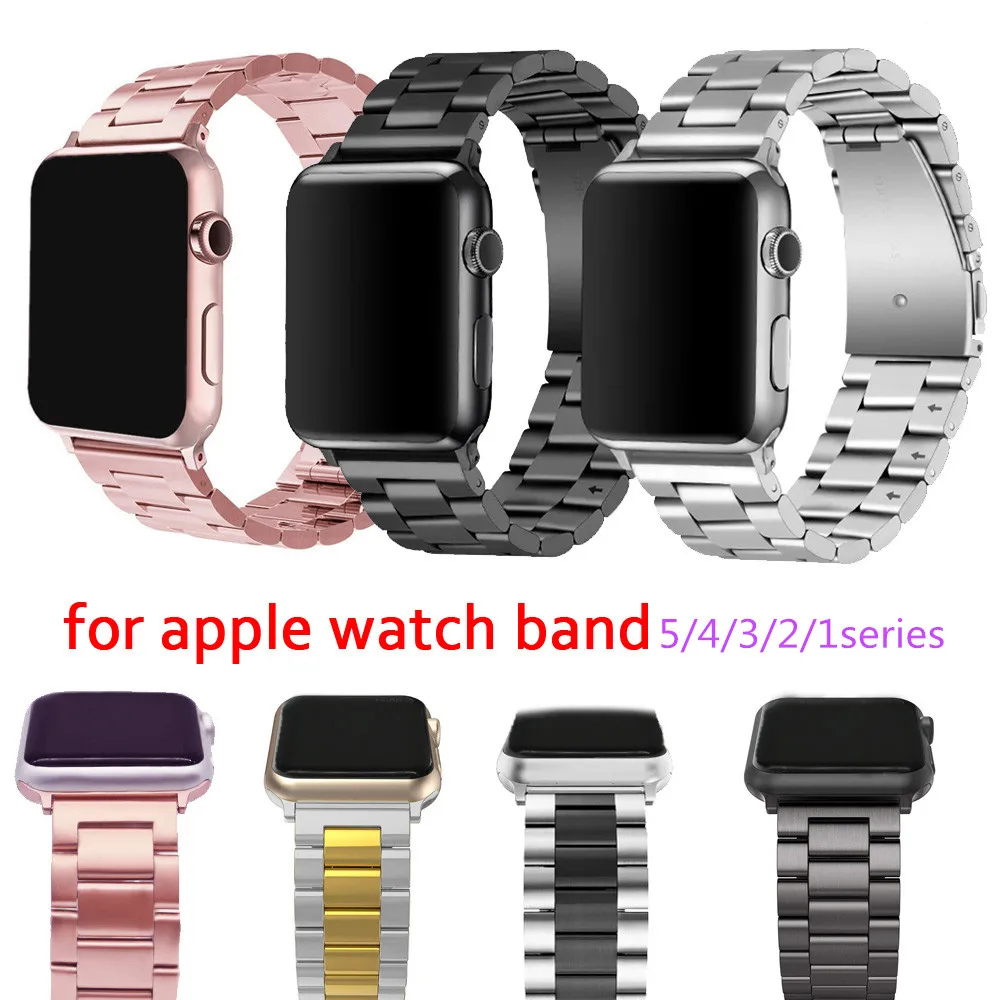 Браслет из нержавеющей стали для Apple Watch 5 38 мм 42 40 44 iWatch4 серия ремешок модный