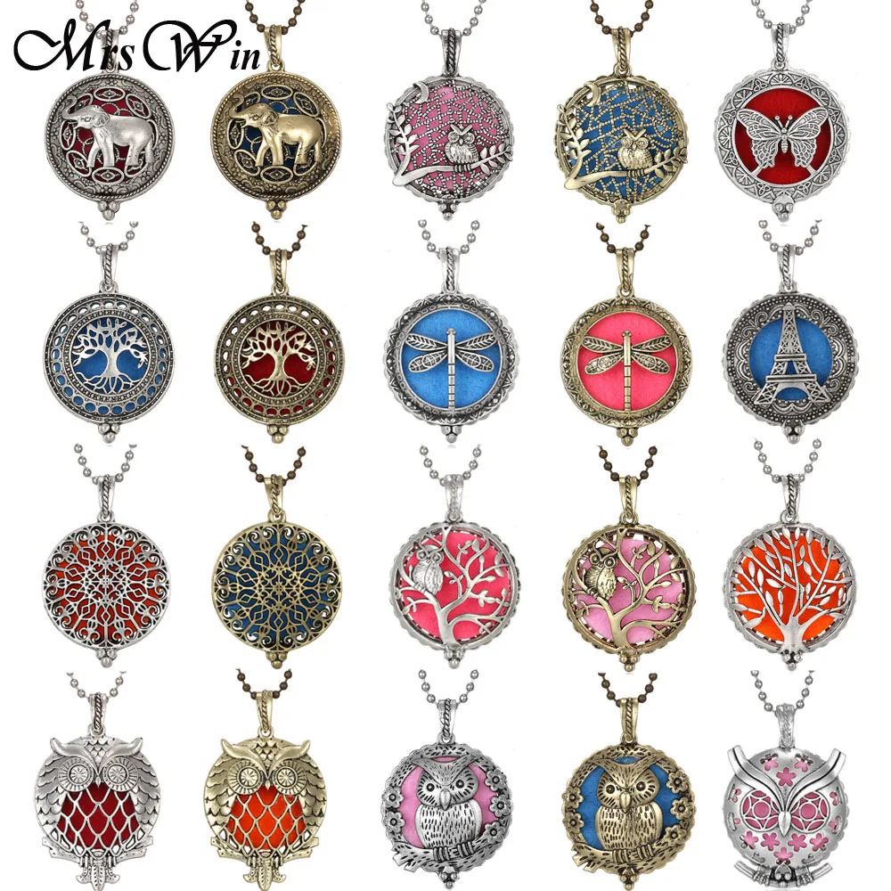 Ароматерапия диффузор ожерелье подвески искусственная Сова античный серебряный