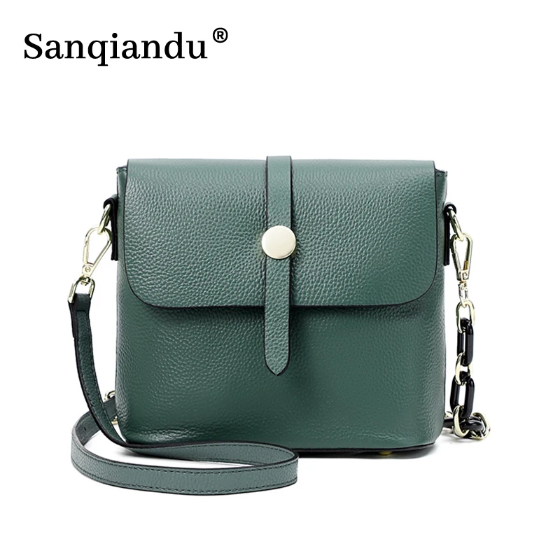 

Women Bag Fashion 2022 High Quality Genuine Leather Cross body Shoulder Bags Ladies Designer Handbag Simple Chain Messenger Bags