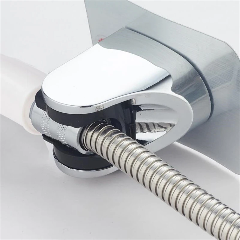 

Adjustable Self-adhesive Handheld Plactis Polished Showerhead Holder Wall Mounted Bathroom Shower Holder Bracket