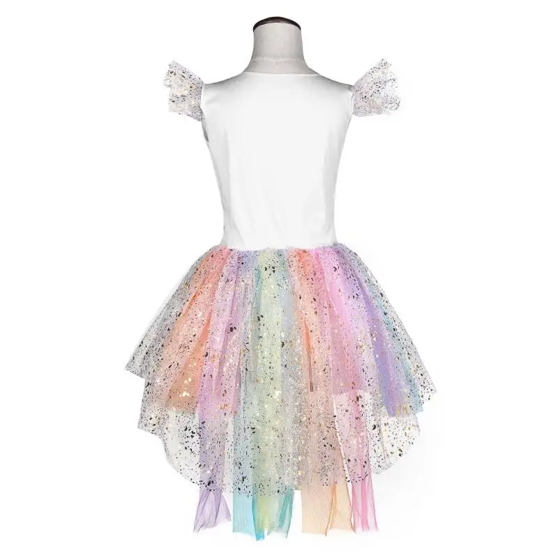 Детское летнее платье без рукавов с единорогом оборками 2019 | Детская одежда и