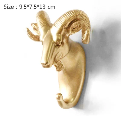 Sheep-Gold Strongwell в скандинавском стиле, золотые подвесные крючки, крепкие бесшовные крючки, вешалки для ключей, Настенный декор, украшение для дома - Цвет: Sheep-Gold
