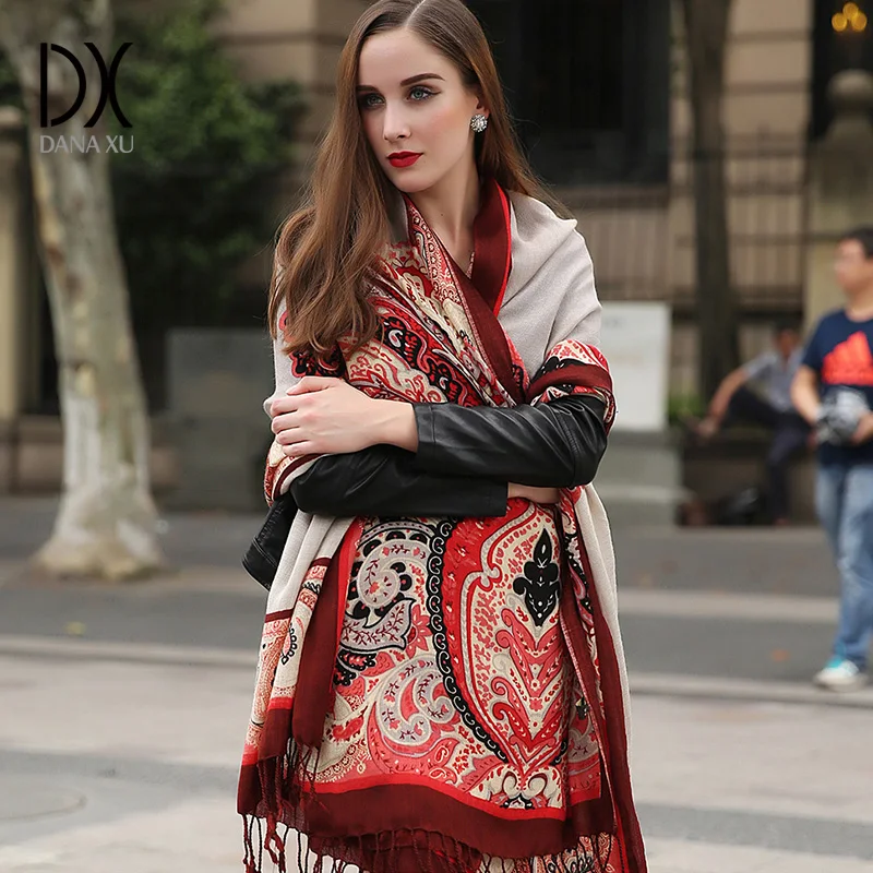 

Luxury Brand Plaid Cashmere Winter Woman Poncho Scarf Female Oversized Blanket Wrap Wool Cape Women Pashmina Shawls and Scarves