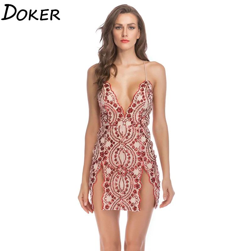 2020 летнее клубное мини платье с блестками женское сексуальное открытыми плечами