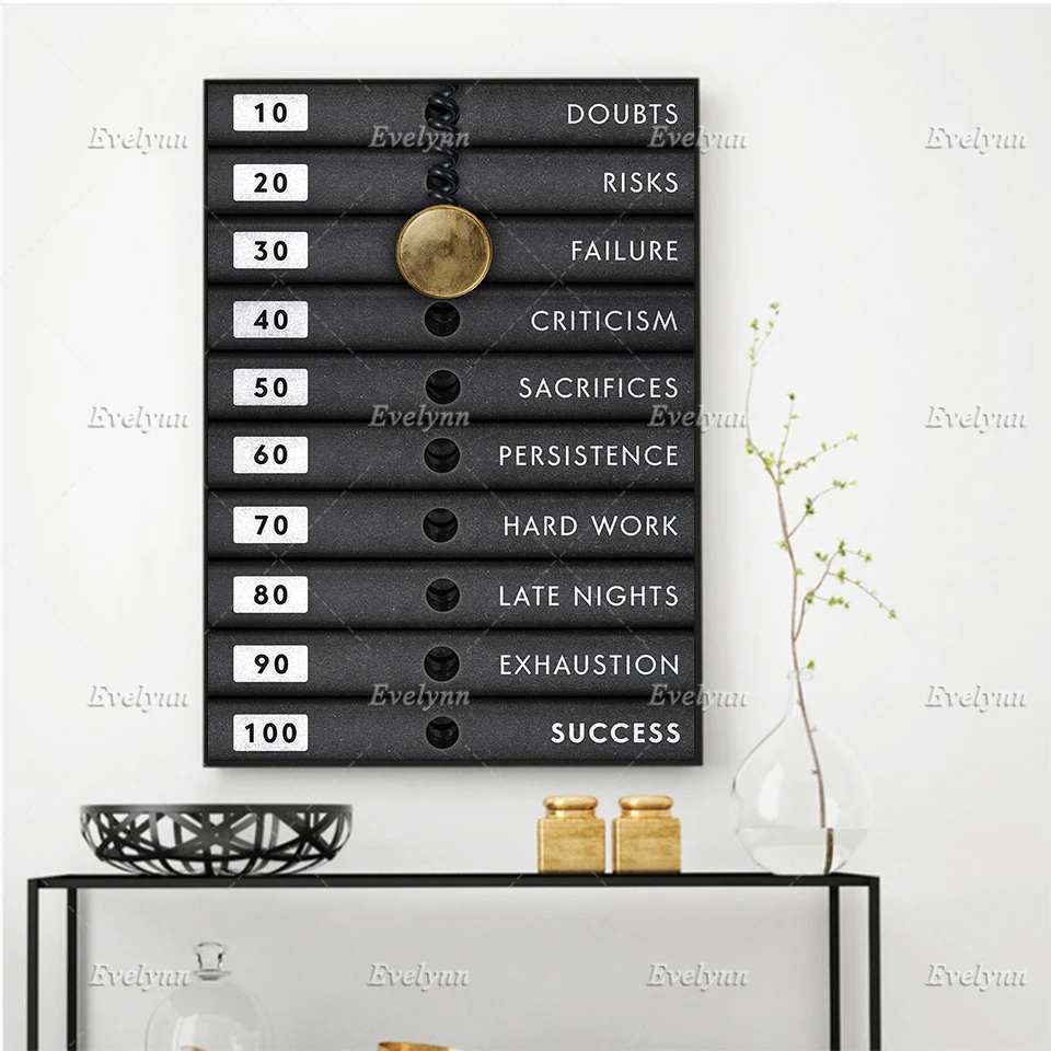 

Modern Motivational/Inspirational Canvas - Weights Rack Goals Wall Art Office/Home Decor Hd Prints Poster Modular Pictures Frame