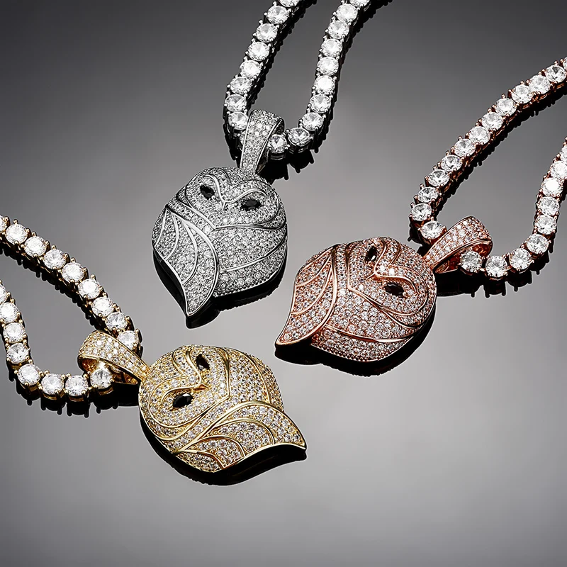 

Хип-хоп AAA + CZ камень проложили Bling Iced Out сова подвески ожерелья для мужчин рэпер ювелирные изделия подарок Прямая доставка
