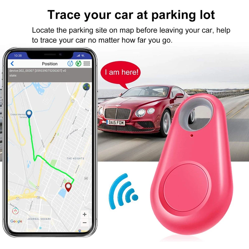 Умный GPS трекер поисковый локатор беспроводной, защита от потери Bluetooth Tracer для питомца собаки кошки ключи бумажник дети Портативный будильник трекеры