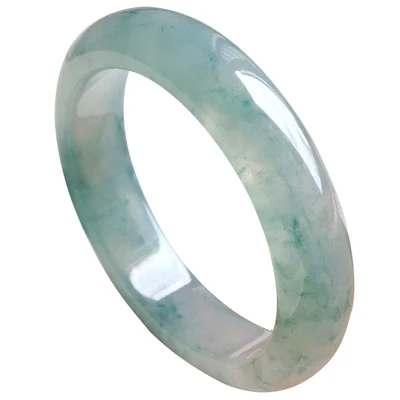 

Zheru Jewelry Natural Burmese Jade Light 54-64mm Bracelet Elegant Princess Jewelry Gift for Mom and Girlfriend