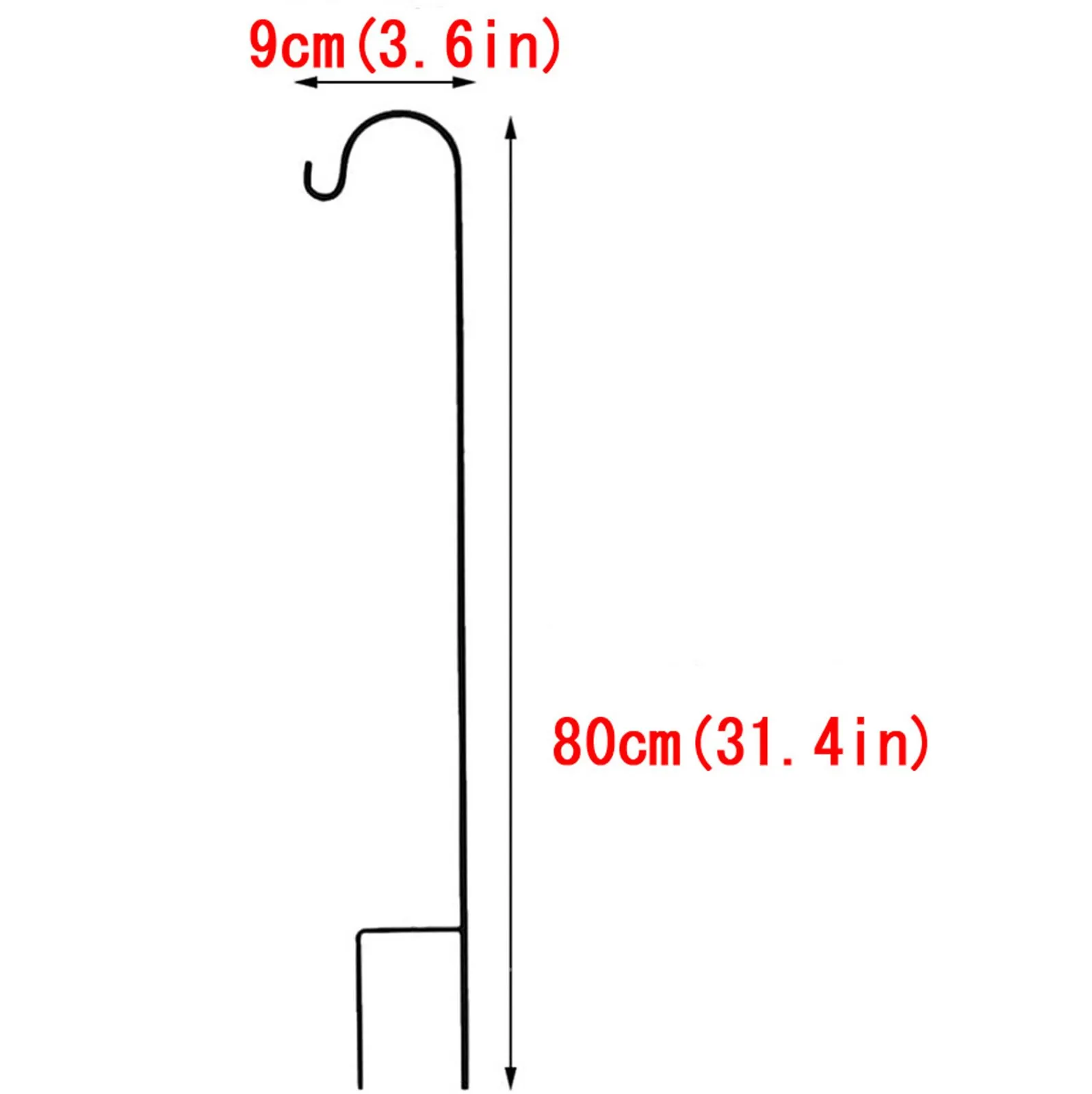 

Wrought Iron Hooks Plant Hook Garden Stake Outdoor Plant Stand Hanger Rust-Proof Ground Rod Wrought Iron Garden Lamp Hooks