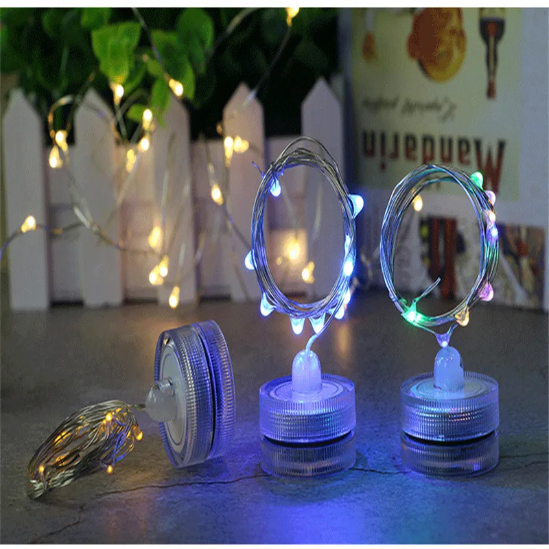 2 м 20 светодиодный IP65 Водонепроницаемый светильник-гирлянда с серебряной