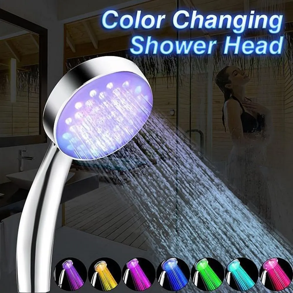 Креативная Светодиодная насадка для душа цветная ванной комнаты 7 цветов