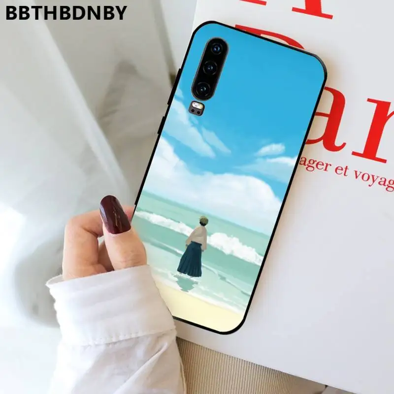 

Illustrated Japanese Manga Phone Case Funda For Huawei P9 P10 P20 P30 Lite 2016 2017 2019 plus pro P smart