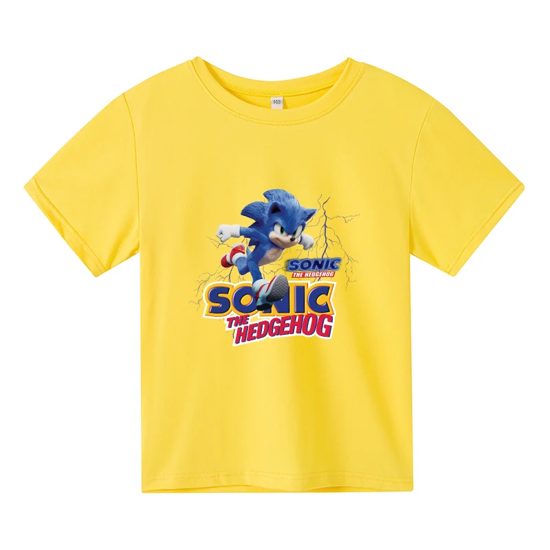 

2021, 4-14 years old, 3D sonic game print short sleeve T-shirt