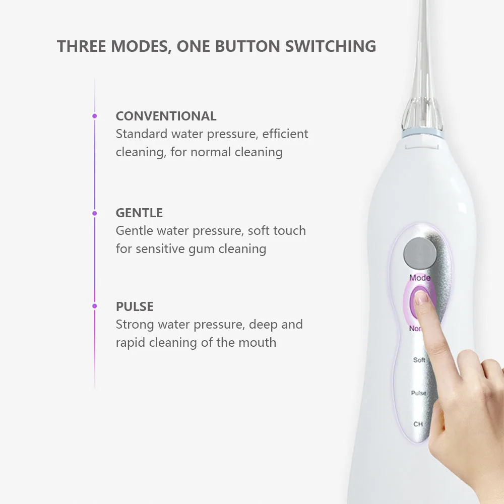 Ирригатор для полости рта USB перезаряжаемая водяная струя портативная зубная
