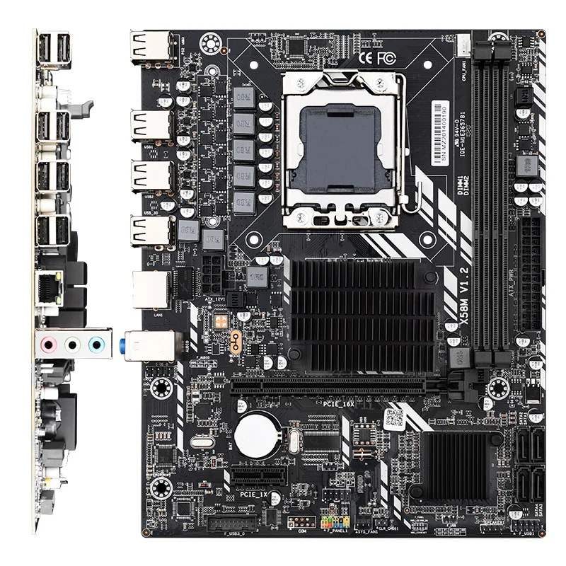 X58 LGa 1366 M-ATX материнская плата двухканальный DDR3 32G RAM PCI-E 16X USB 2 0 SATa для Series CPU |