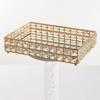 selling crystal tray rectangular glass tray living room household fruit tray cosmetic storage tray wedding props