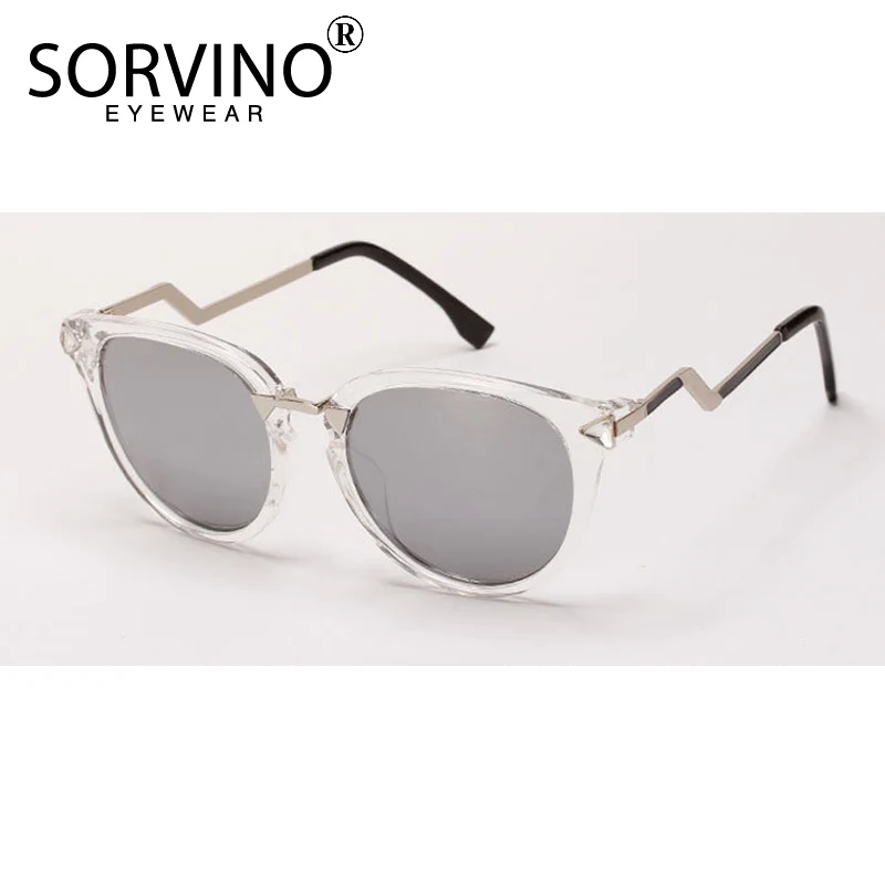 SORVINO винтажные женские роскошные зеркальные солнцезащитные очки кошачий глаз