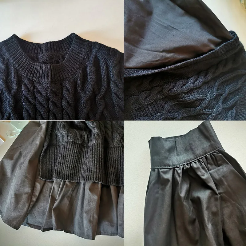 Осенний жилет прошитая рубашка имитация двух частей темпераментная Корейская