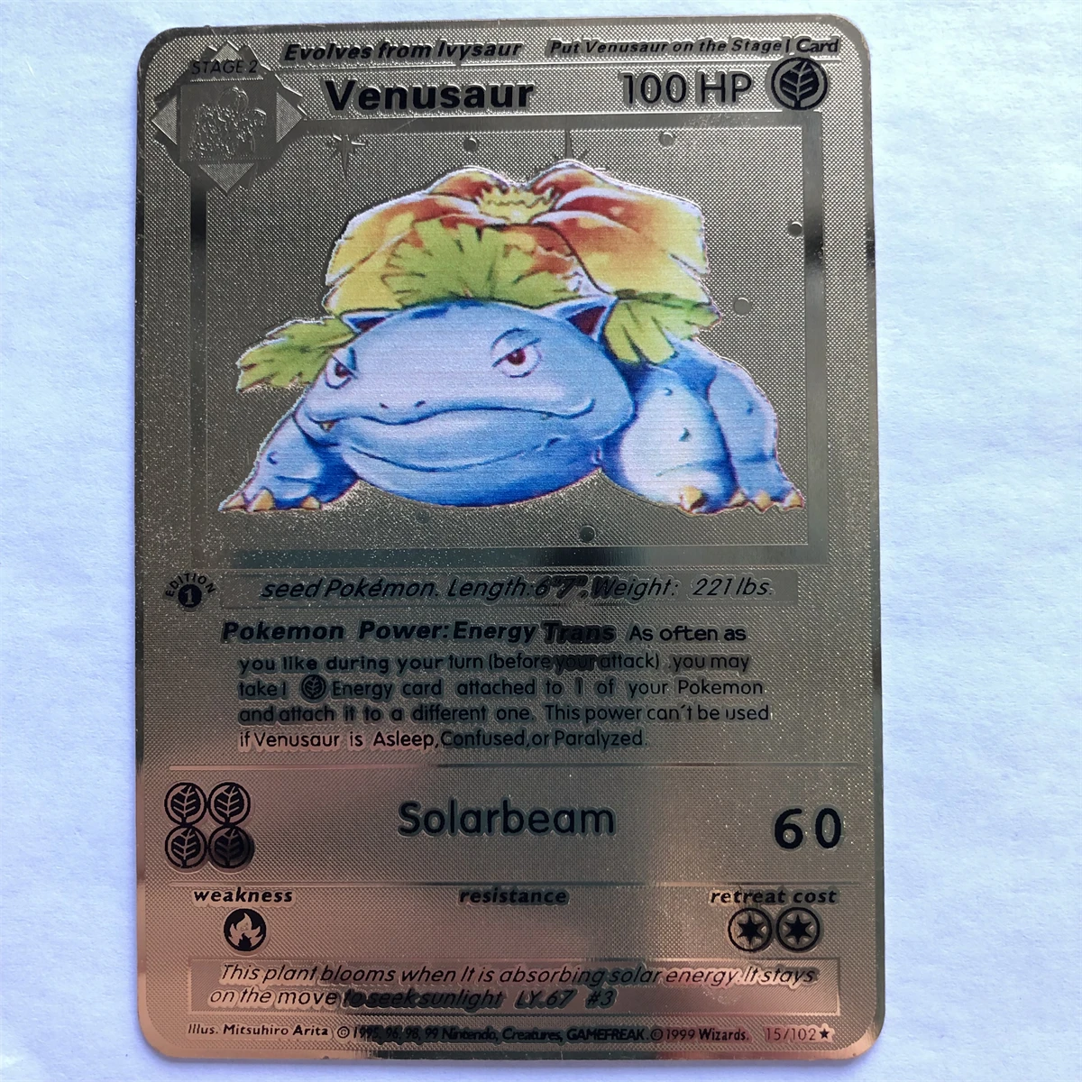 Покемон металлические карты первая Charizard blastise Venusaur Machamp Gyarados Боевая карта игра