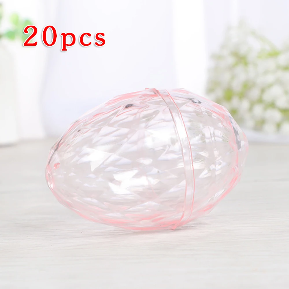 20 шт. пластиковые прозрачные формы в форме яйца для конфет|Подарочные сумки и