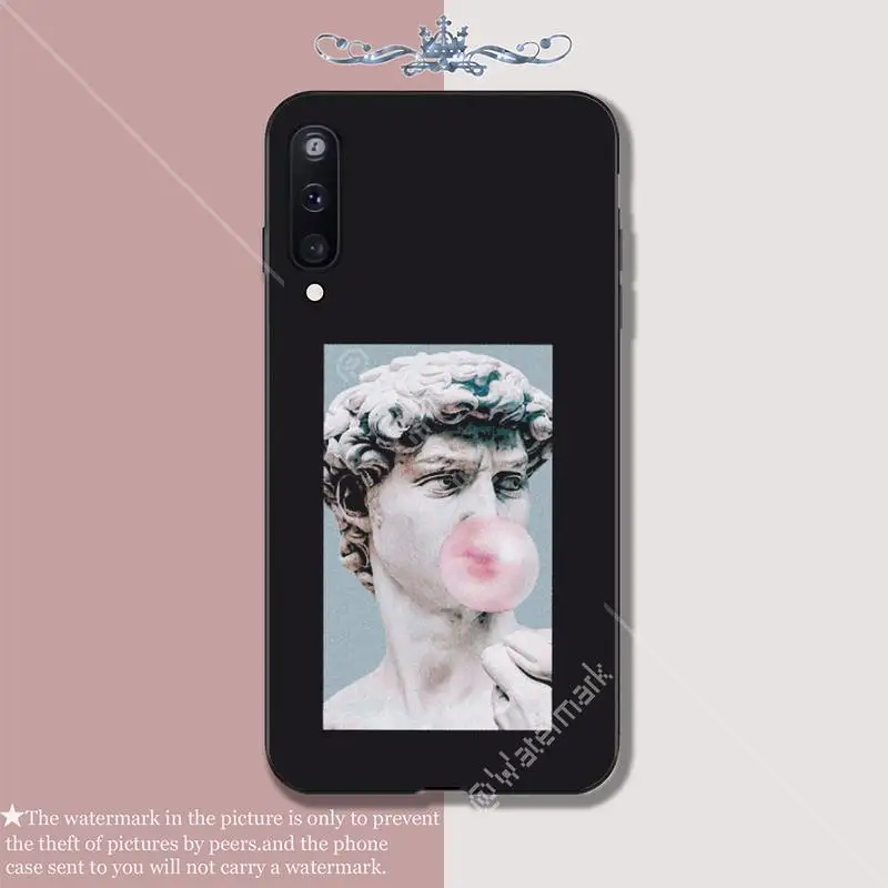 Чехол для Samsung Galaxy A 01 11 20 30 31 40 50 51 70 71 80 81 91 силиконовый чехол со статуей Давида Моны