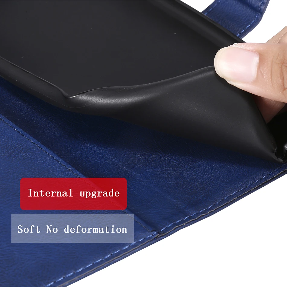 Кожаный чехол-книжка LISCN для смартфона Huawei P8/P9/P10/P20/P30/P40/Y5/Y6/Y7/Y9/P Smart со шнурком цвет