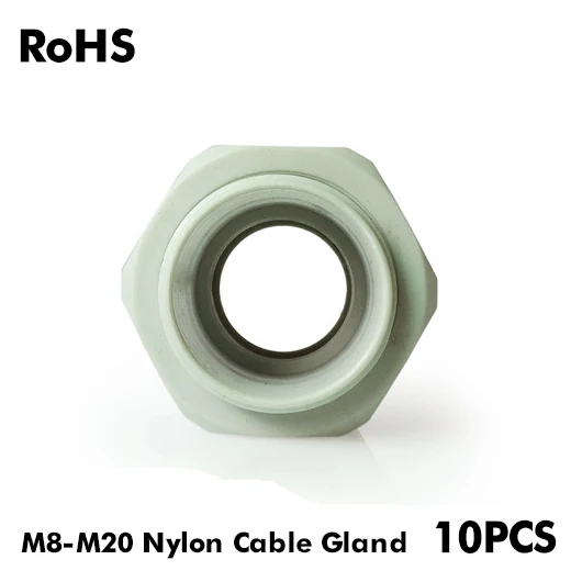 

10pcs Nylon Cable Glands Waterproof Cable Gland Joints Plastic Waterproof M8 M10 M12 M16 M18 M20