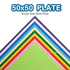 Базовая пластина MOC 50*50 точек, подходит для стандартных строительных блоков, базовая пластина сделай сам, 40*40 см, 50x50 шпилек, кирпичи, игрушки для детей, подарки