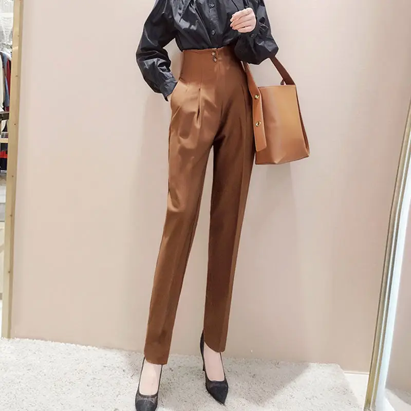

High-waisted Harem Pants Elegant Office Workwear Formal Slim All-match Trouser Female 2020 Casual for women Pants