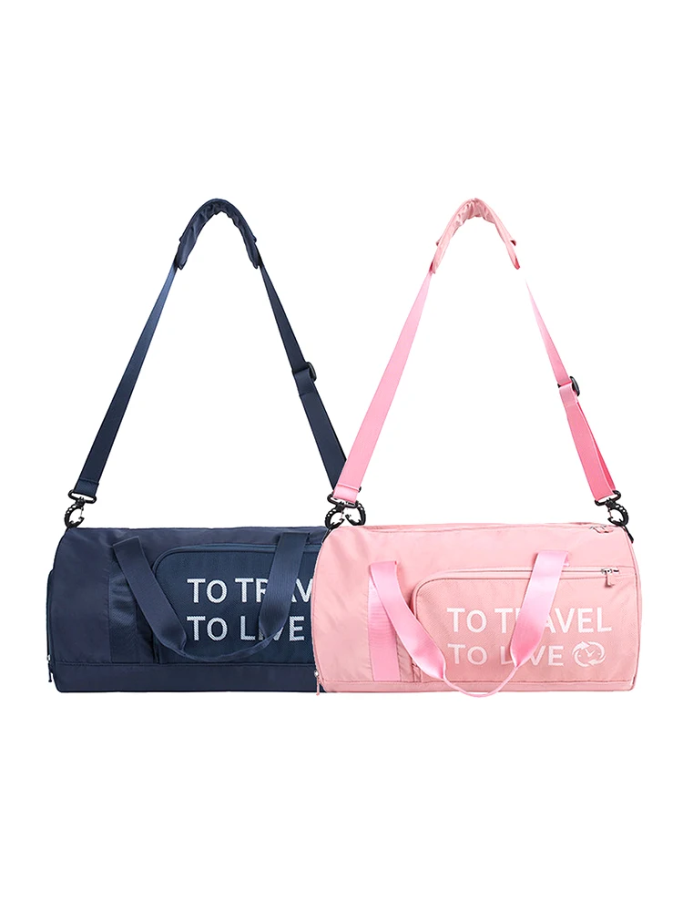 

GymTravel Pink Bag For Women Fashion Waterproof Yoga Fitness Handbag Dry Wet Separation Training Shoulder Bags 2021Free Shipping