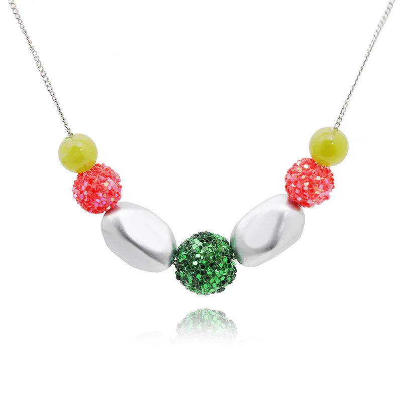 DoreenBeads модное разноцветное рождественское ожерелье с шариками для женщин модные