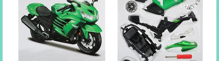 Maisto 1:12 Масштаб мотоцикл модель комплект игрушечный ниндзя ZX-14R в сборе двигатель велосипед строительные наборы Коллекция Игрушки для мальчиков