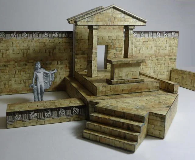 

3D puzzle paper building model toy world's great architecture Temple of Athena Minerva famous build hand work