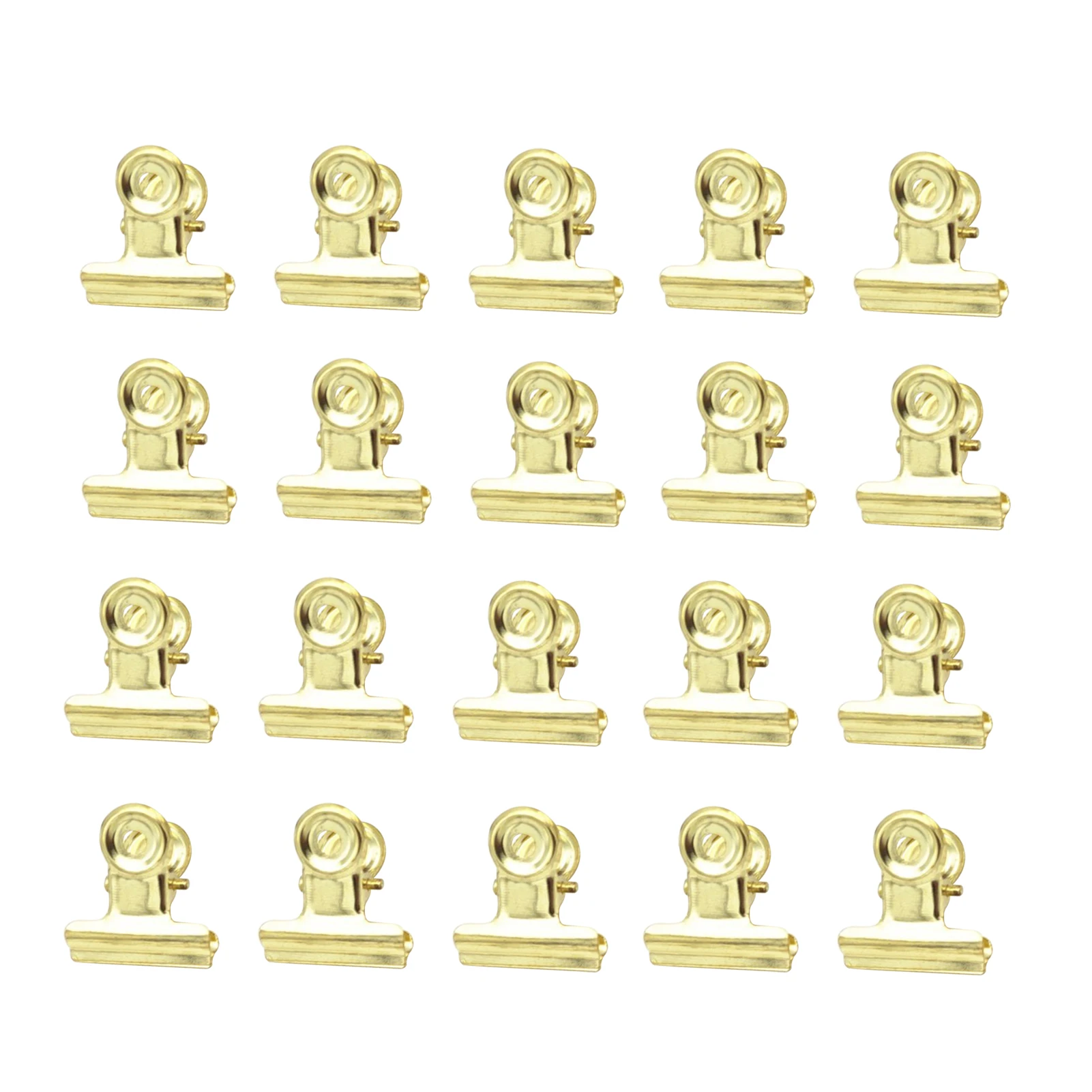 

20pcs Practical Memo Note Stainless Steel File Home Office Durable Picture Holder Metal Clip School Paper Clamp Food Snack Bag