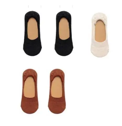 5 pairs 5 пар/лот новые женские носки сплошной цвет невидимые женские короткие носки летние тонкие нескользящие носки-башмачки для девочек TJ233 - Цвет: 5 pairs