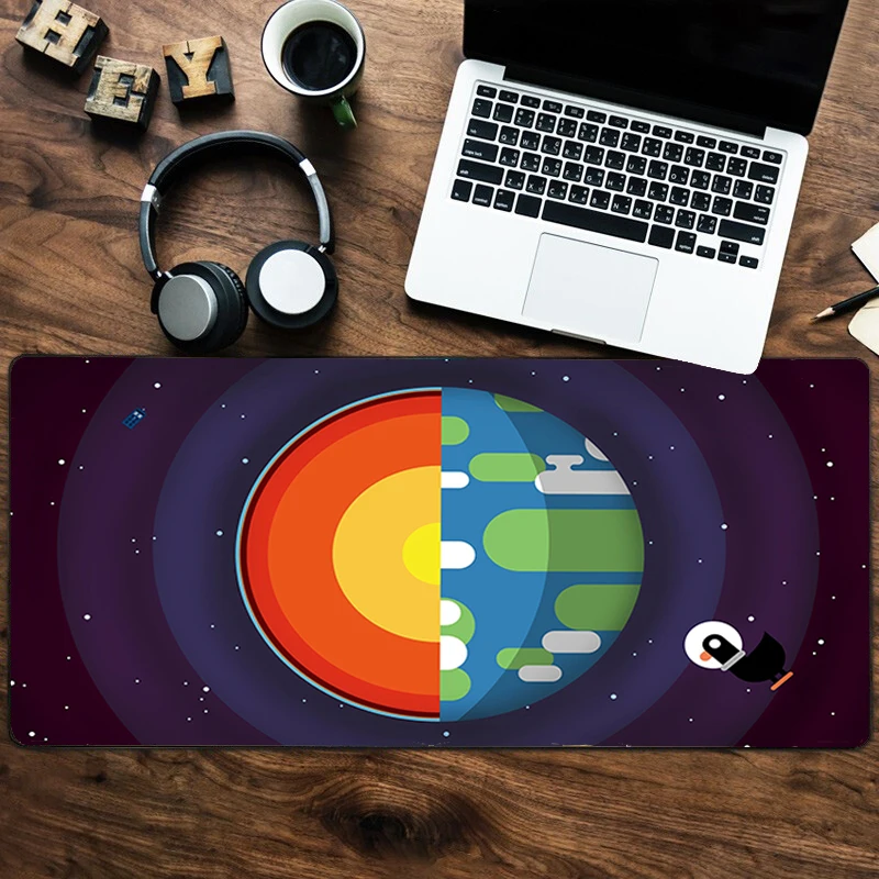 

Коврик для мыши с принтом из мультфильма, очень большой коврик для мыши большие компьютерных игр анти-скольжения натуральный каучук с коври...