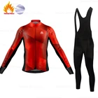 Мужская зимняя куртка 2022 Raudax, Зимняя Теплая Флисовая одежда для велоспорта, комплект велосипедных комбинезонов для горного велосипеда, одежда для триатлона